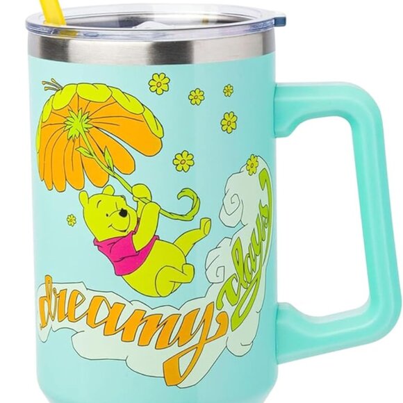 Silver Buffalo Disney Winnie the Pooh Retro Art Stainless Steel Tumbler - Picture 1 of 10